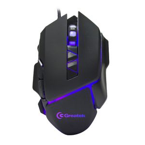 Mouse Greatk Gamer Zeus, Com LED RGB Ajustável, 7 Botões, 3200DPI